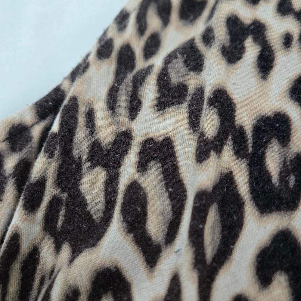 Cable & Gauge Leopard Print Tank Sleeveless Halter Size XL Tan Black Brown - Picture 5 of 8